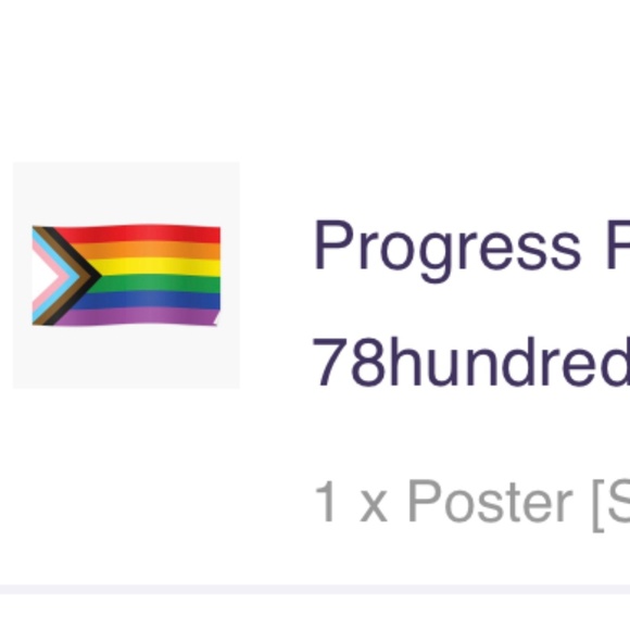 Progress pride flag poster (small) - Picture 2 of 2